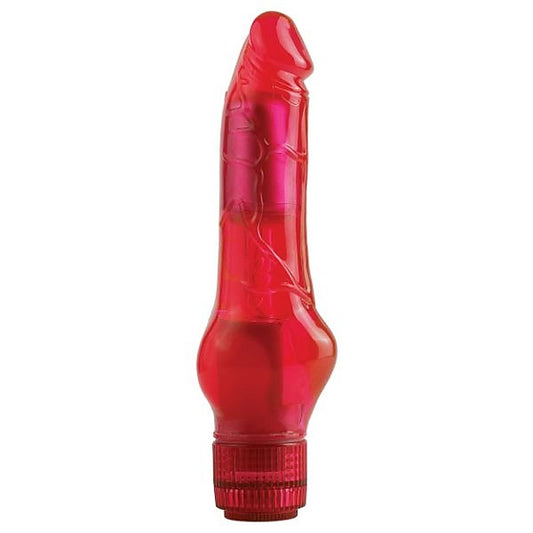 Juicy Jewels Cherry Shimmer Vibrating Dildo by Pipedream