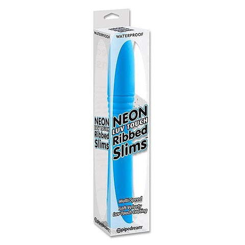 Neon Luv Touch Slims Ribbed Personal Massager