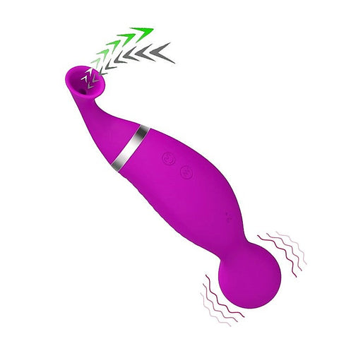 Romance Swan Dual Function Vibrator and Sucker by Baile