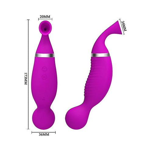 Romance Swan Dual Function Vibrator and Sucker by Baile