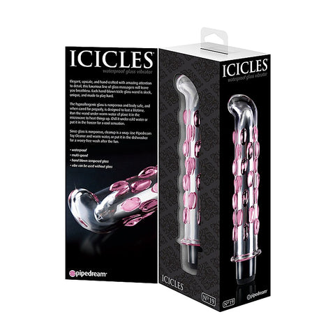 Icicles No. 19 Waterproof Glass Vibrator by Pipedream