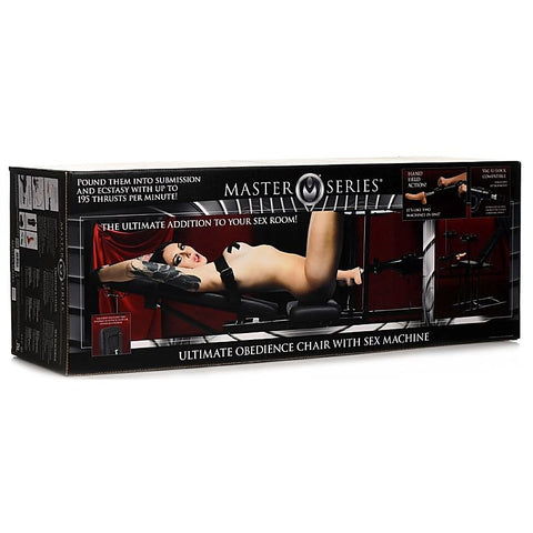 Master Series Obedience Chair + Sex Machine by XR Brands