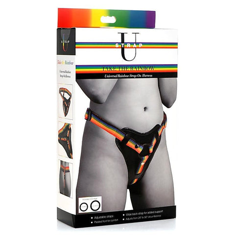 Vibrant Rainbow Strap-On Harness by XR Brands