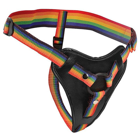 Vibrant Rainbow Strap-On Harness by XR Brands