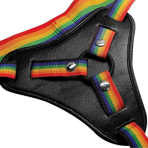 Vibrant Rainbow Strap-On Harness by XR Brands