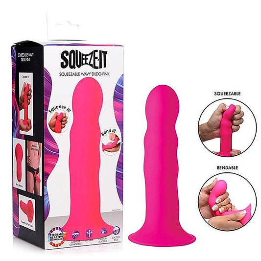 Squeeze-It Wavy Dildo by XR Brands