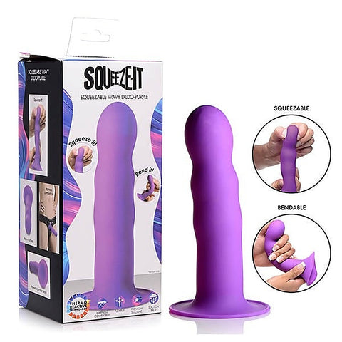 Squeeze-It Wavy Dildo by XR Brands
