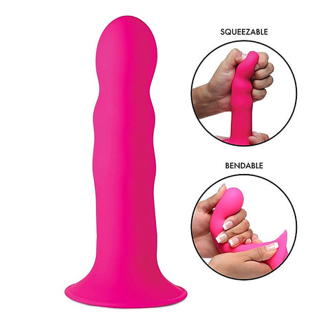 Squeeze-It Wavy Dildo by XR Brands