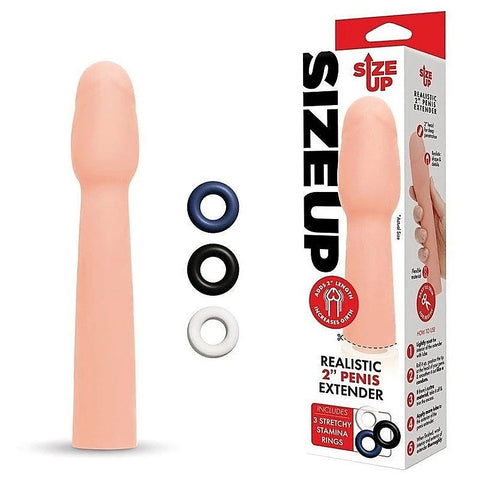Size Up Realistic 2" Penis Extender by Xgen Products