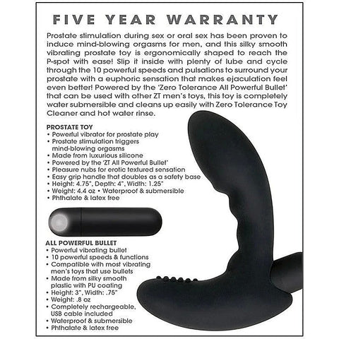 Zero Tolerance Eternal Prostate Massager by Evolved