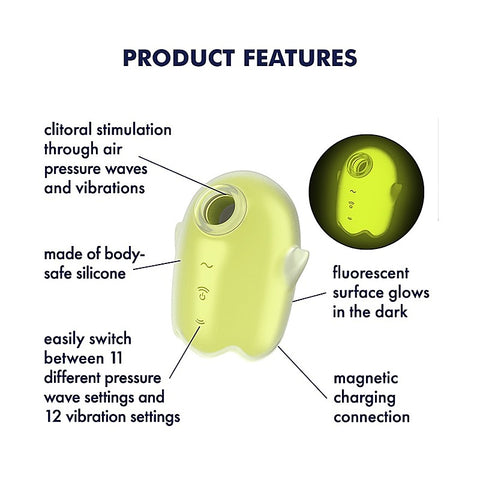Glowing Ghost Waterproof Clitoral Massager by Satisfyer