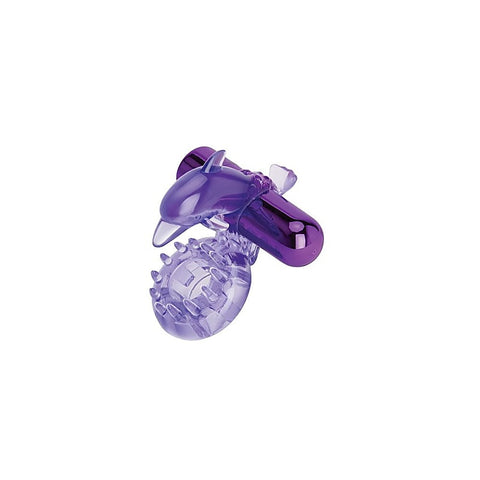 Rechargeable Dolphin Cock Ring with Ticklers