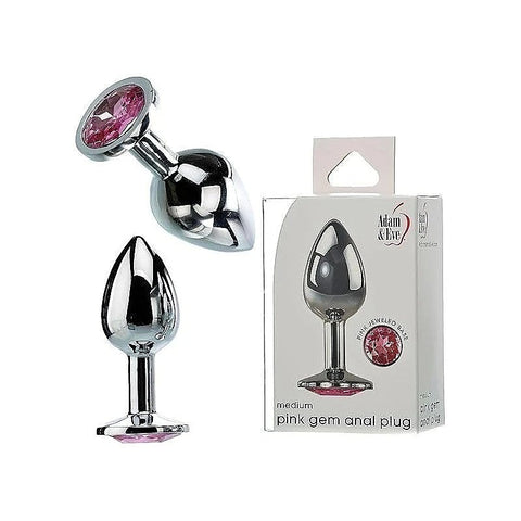 Pink Gem Glass Plug by Adam & Eve Sextoys