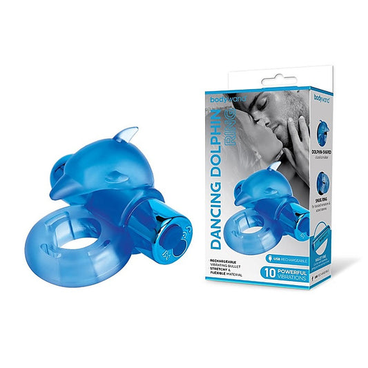 Rechargeable Dual-Cock Ring Vibrating Pleasure Enhancer