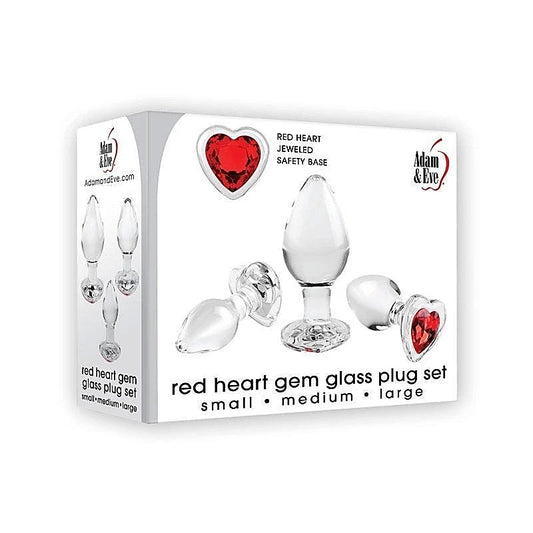 Luxurious Glass Anal Plug Set by Adam & Eve Sextoys
