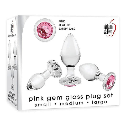 Luxurious Glass Anal Plug Set by Adam & Eve Sextoys