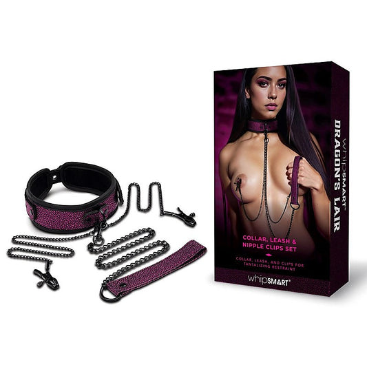 Dragons Lair Collar Leash & Nipple Clips by Xgen Products