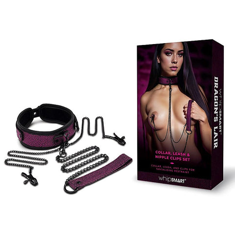 Dragons Lair Collar Leash & Nipple Clips by Xgen Products