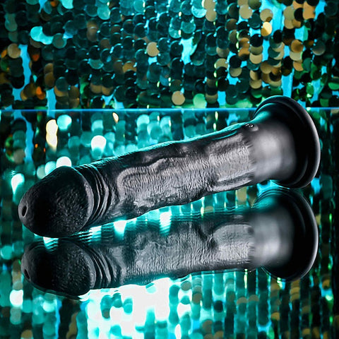 BLACK THUNDER Vibrating Dildo by Evolved