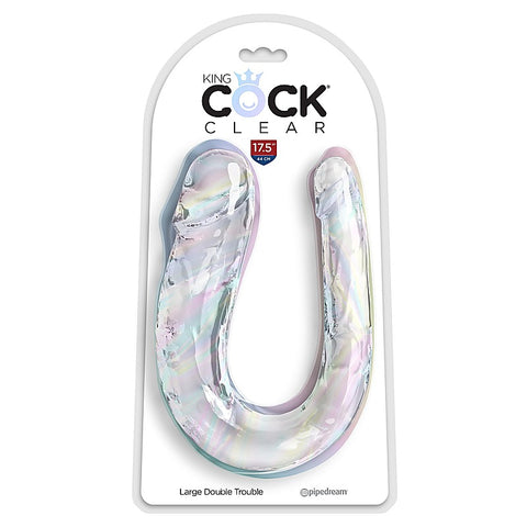 King Cock Clear Double Trouble Realistic Dildo