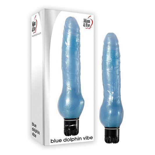 Blue Dolphin Vibrating Dildo by Adam & Eve