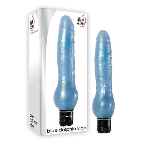 Blue Dolphin Vibrating Dildo by Adam & Eve