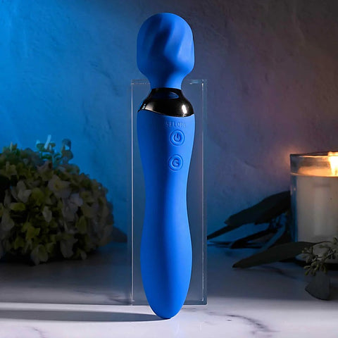 BLUE BELLE Dual Pleasure Body Wand Massager by Evolved