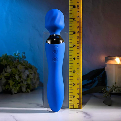 BLUE BELLE Dual Pleasure Body Wand Massager by Evolved