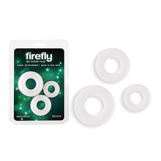 Firefly 3pc Bubble Men's Cock Rings Set by NS Novelties