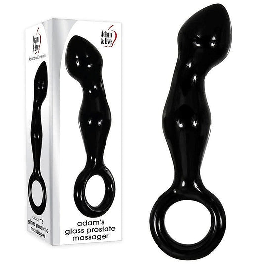 Sophisticated Black Glass Prostate Massager
