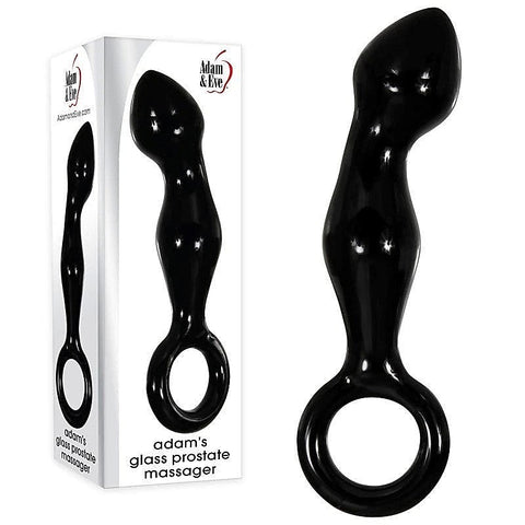Sophisticated Black Glass Prostate Massager