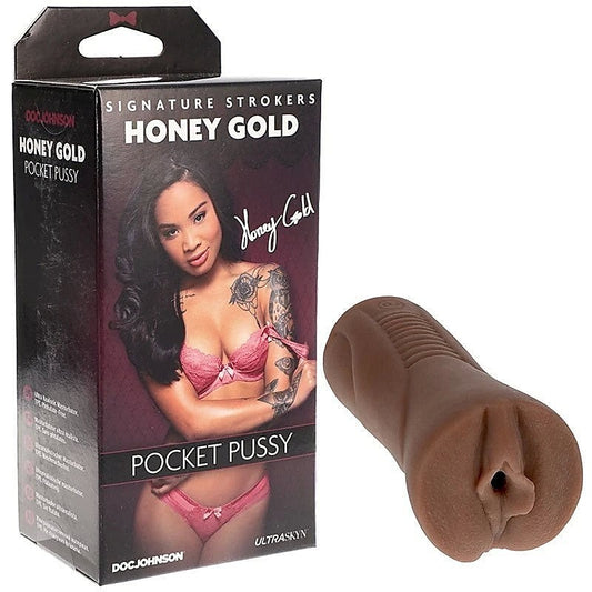 Honey Gold UltraSkyn Pocket Pussy by Doc Johnson