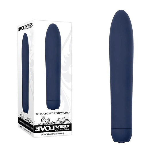 Straight Forward Blue Vibrator by Evolved