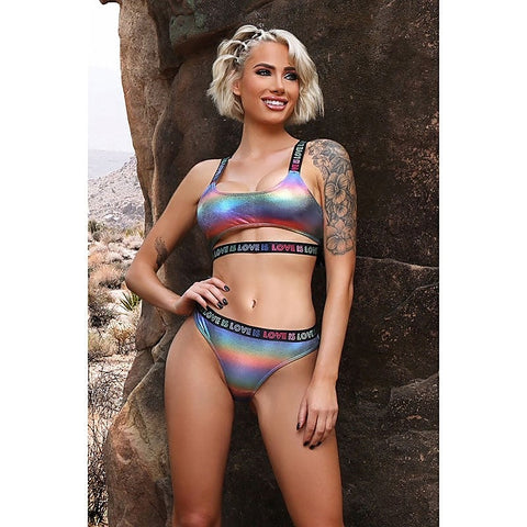 Love Is Love Crop Top & Panty by Fantasy Lingerie