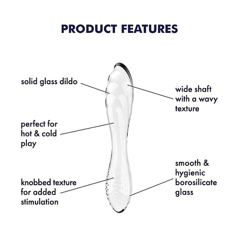 Dazzling Crystal 1 G Spot Glass Dildo by Satisfyer