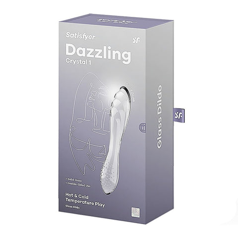 Dazzling Crystal 1 G Spot Glass Dildo by Satisfyer