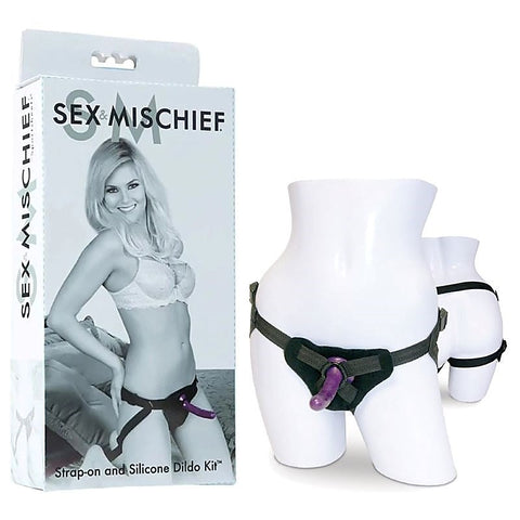 S&M Strap-On & Silicone Dildo Set by Sportsheets