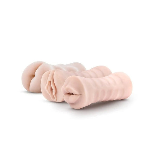 M For Men Self-Lubing Vibrating Strokers 3-Pack