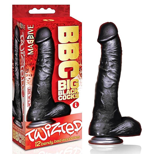 BBC Twisted 12 Inch Silicone Dildo by Icon Brands