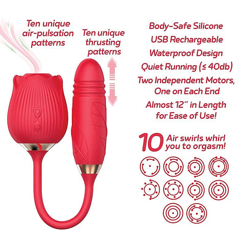 Wild Rose Suction Thruster Air Pulse Vibe by Icon Brands