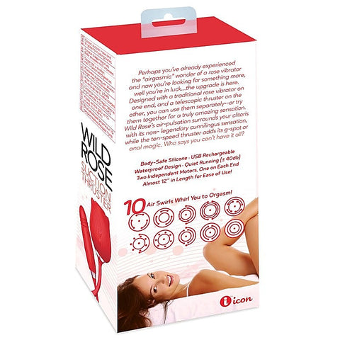 Wild Rose Suction Thruster Air Pulse Vibe by Icon Brands