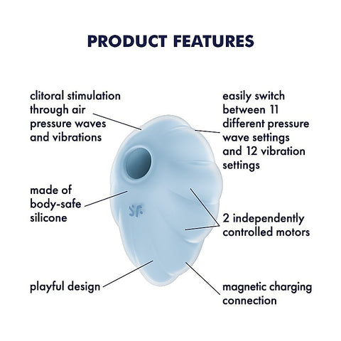 Cloud Dancer Air Pulse Clitoral Vibrator by Satisfyer