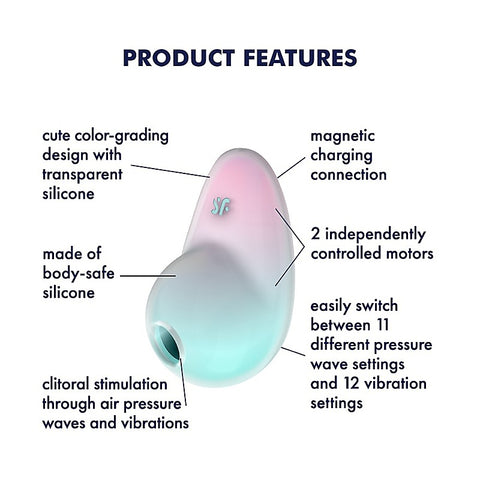 Pixie Dust Double Air Pulse Clitoral Stimulator by Satisfyer