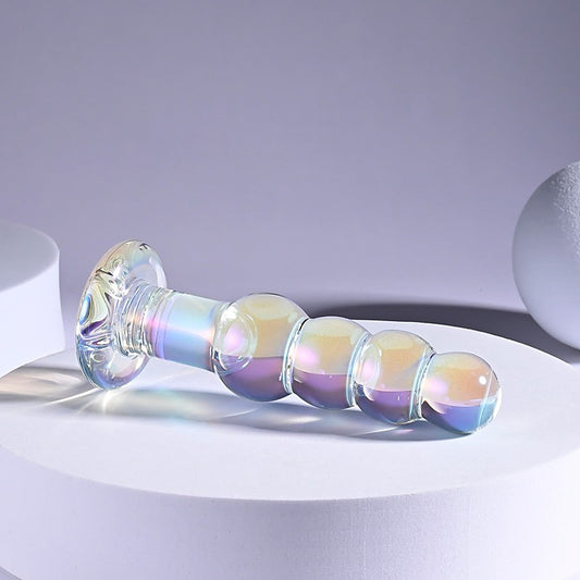 Pleasure Jewels Beads Glass Anal Plug by Evolved
