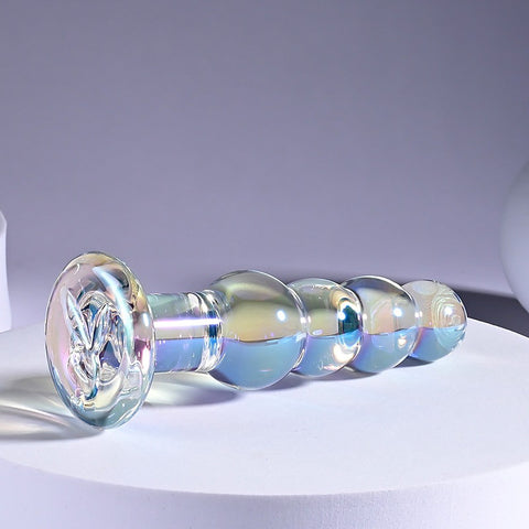 Pleasure Jewels Beads Glass Anal Plug by Evolved