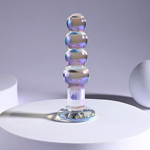 Pleasure Jewels Beads Glass Anal Plug by Evolved