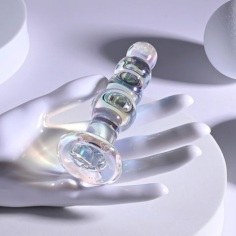 Pleasure Jewels Beads Glass Anal Plug by Evolved