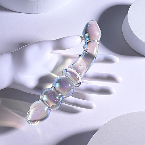 Playboy Pleasure Jewels Double Ended Glass Dildo by Evolved