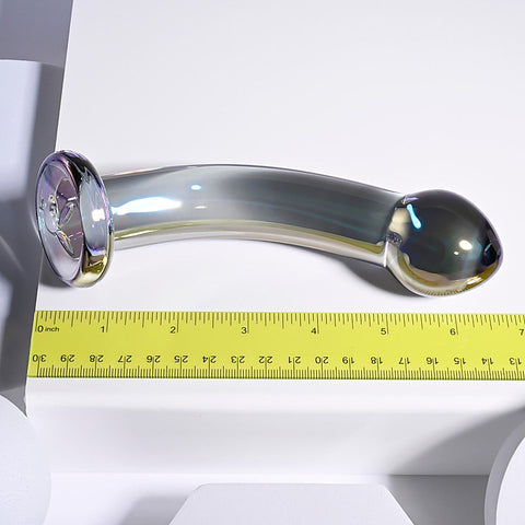 Pleasure Jewels King Multi Play Glass Dildo by Evolved