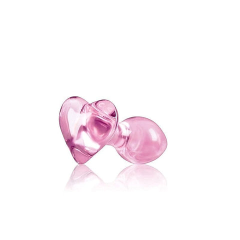 Crystal Heart Glass Butt Plug by NS Novelties